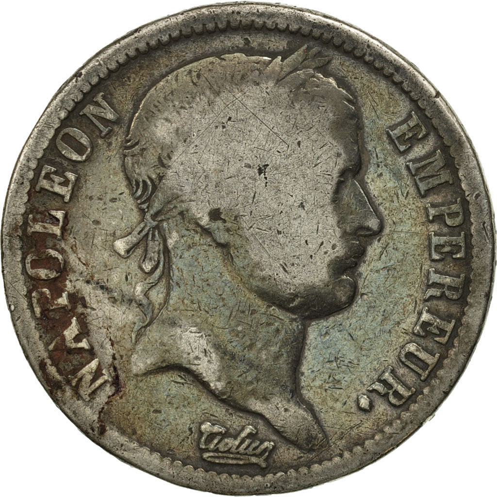 Moneda, Francia, Napoléon I, 2 Francs, 1814, Paris, BC, Plata, KM:693.1