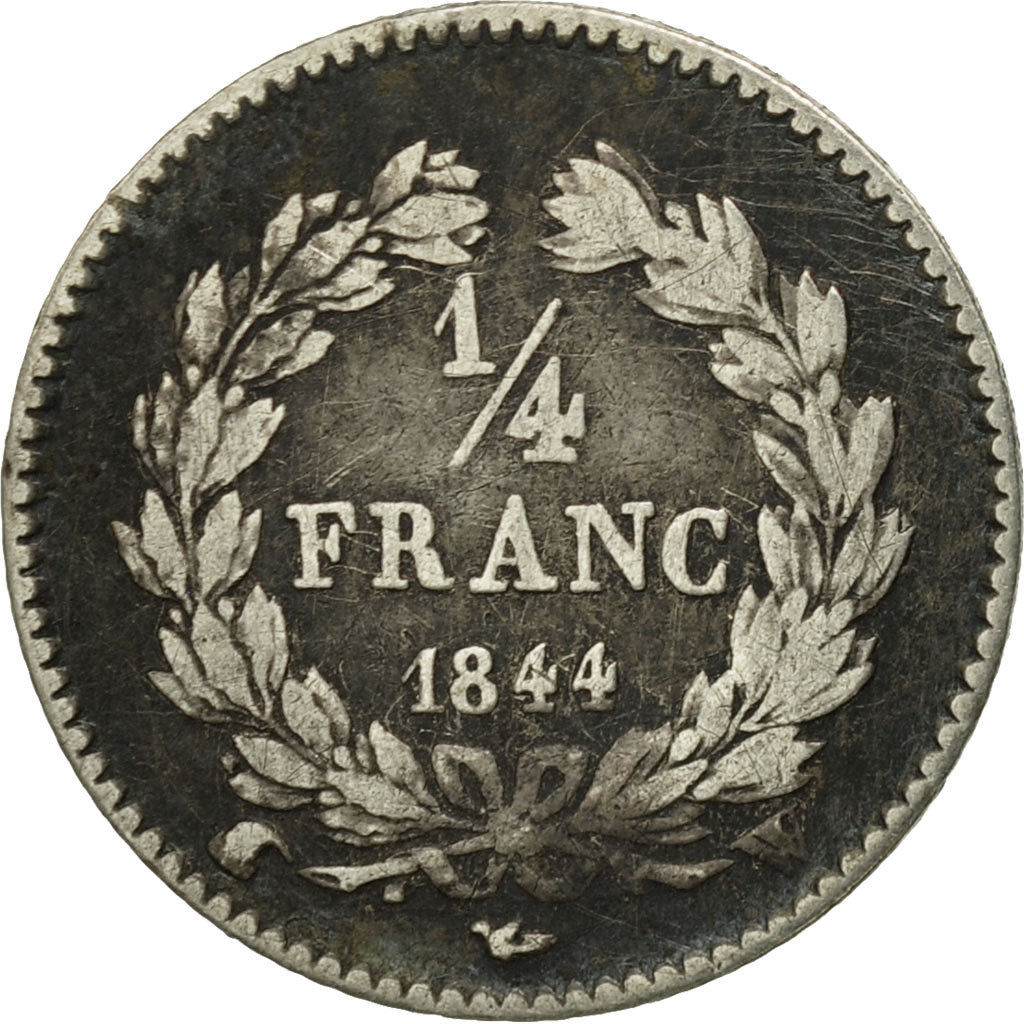 Monnaie, France, Louis-Philippe, 1/4 Franc, 1844, Lille, TB+, Argent, KM:740.13