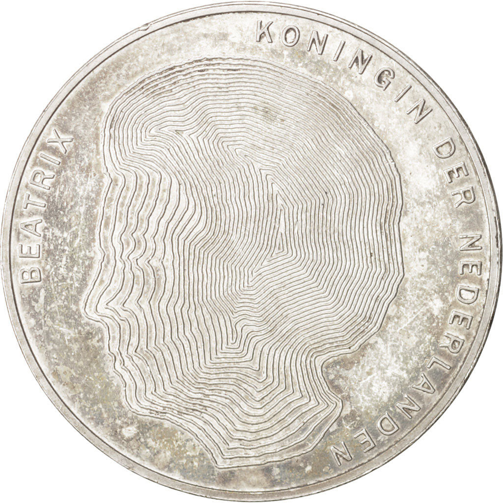 Coin, Netherlands, Beatrix, 50 Gulden, 1990, AU(55-58), Silver, KM:214