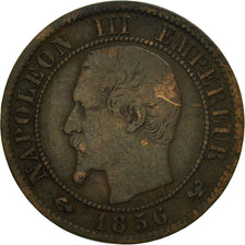 Moneda, Francia, Napoleon III, Napoléon III, Centime, 1856, Lille, BC+, Bronce
