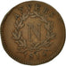 FRENCH STATES, ANTWERP, 5 Centimes, 1814, Anvers, VF(20-25), Bronze, KM:2.2