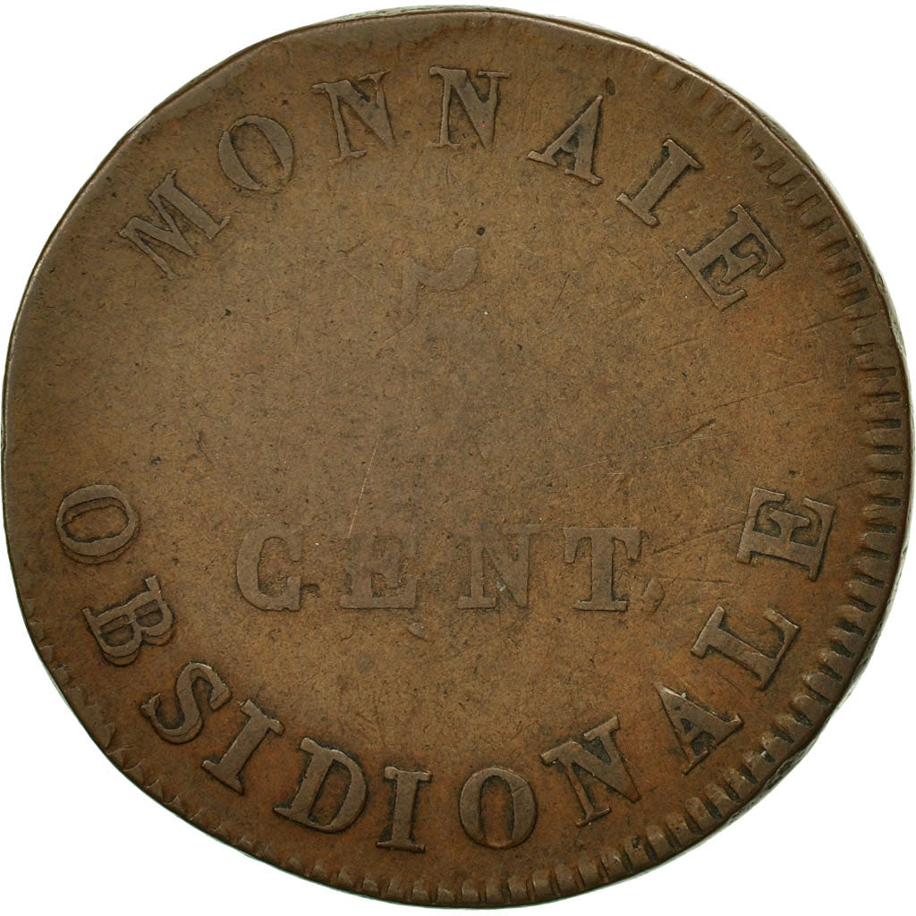 FRENCH STATES, ANTWERP, 5 Centimes, 1814, Anvers, VF(20-25), Bronze, KM:2.2