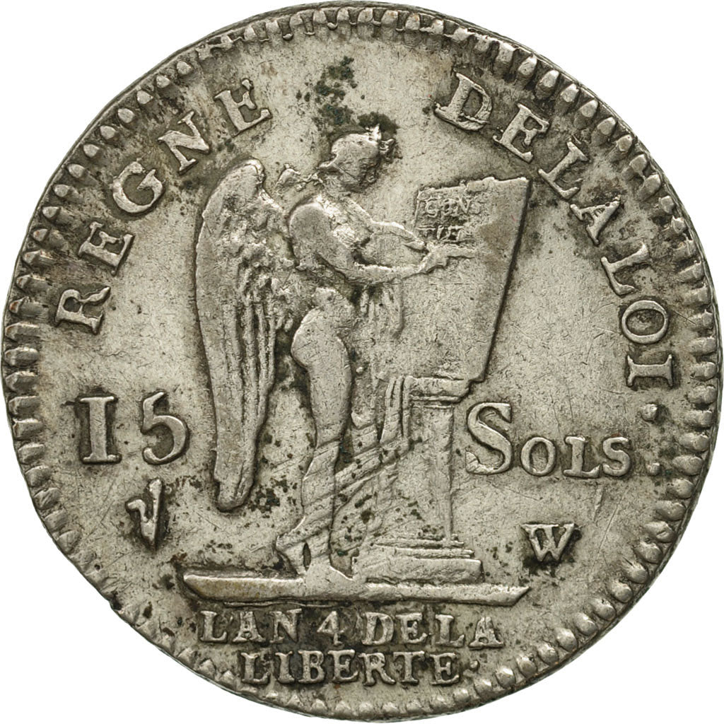 Coin, France, 15 sols françois, 15 Sols, 1/8 ECU, 1792, Lille, EF(40-45)