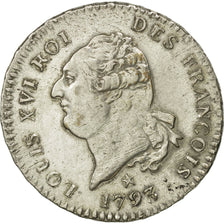 Munten, Frankrijk, 30 sols françois, 30 Sols, 1793, Lille, PR+, Zilver