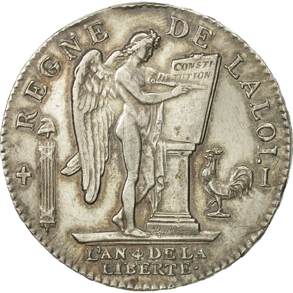 France, Écu de 6 livres françois, 1792, Limoges, AU(50-53), KM 615.6, Gadoury 55