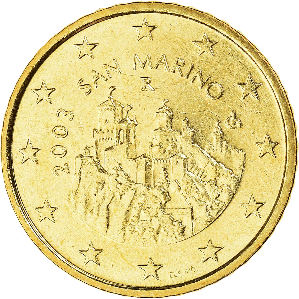 San Marino, 50 Euro Cent, 2003, Rome, MS(65-70), Brass, KM:445