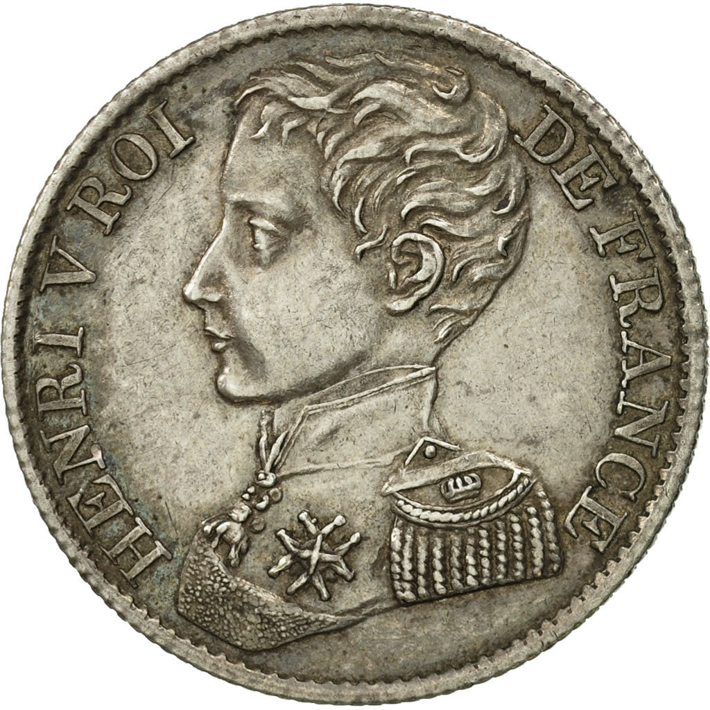 France, Henri V, Franc, 1831, AU(50-53), Silver, KM:28.2, Gadoury:451