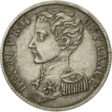 France, Henri V, Franc, 1831, AU(50-53), Silver, KM:28.2, Gadoury:451