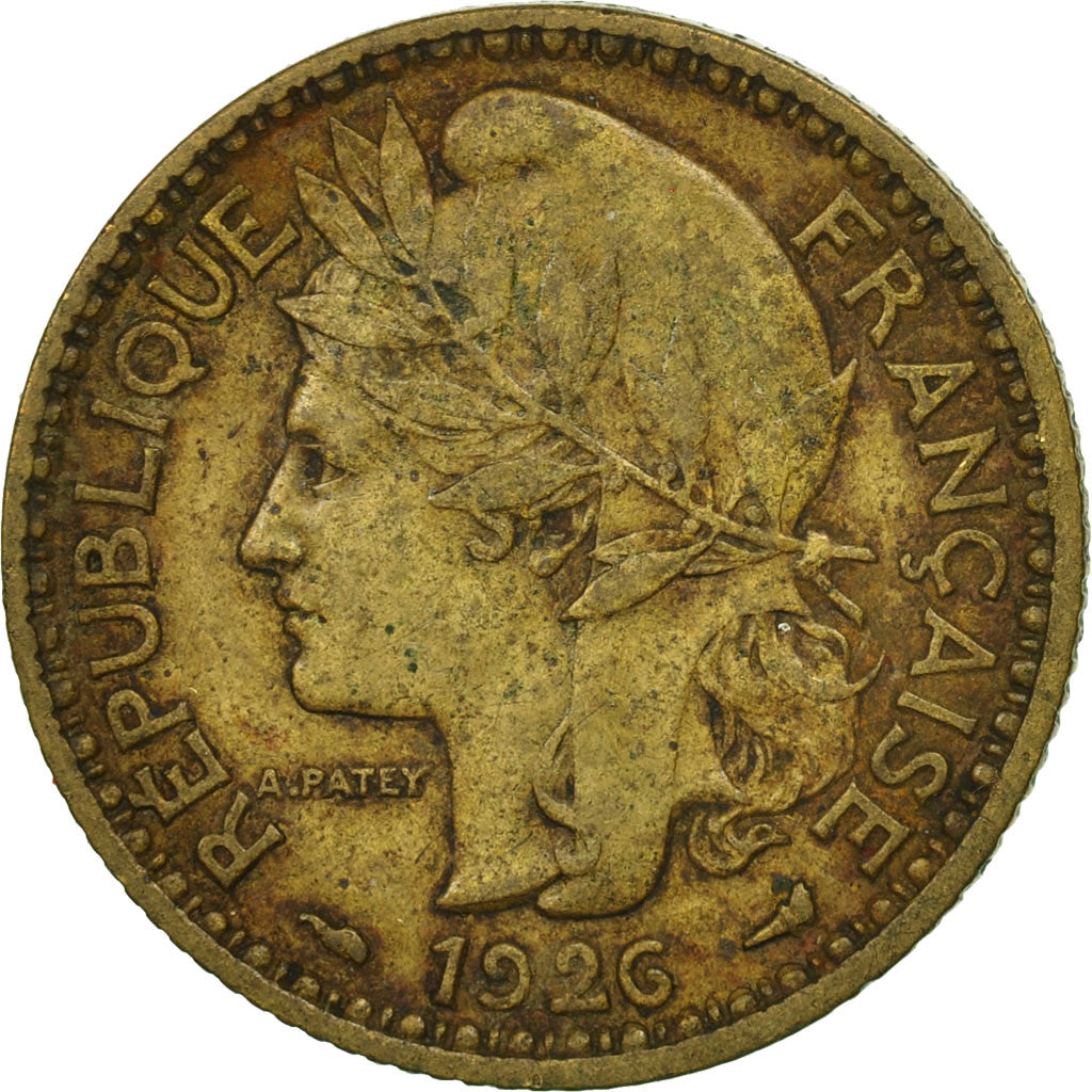 Cameroon, Franc, 1926, Paris, EF(40-45), Aluminum-Bronze, KM:2, Lecompte:8