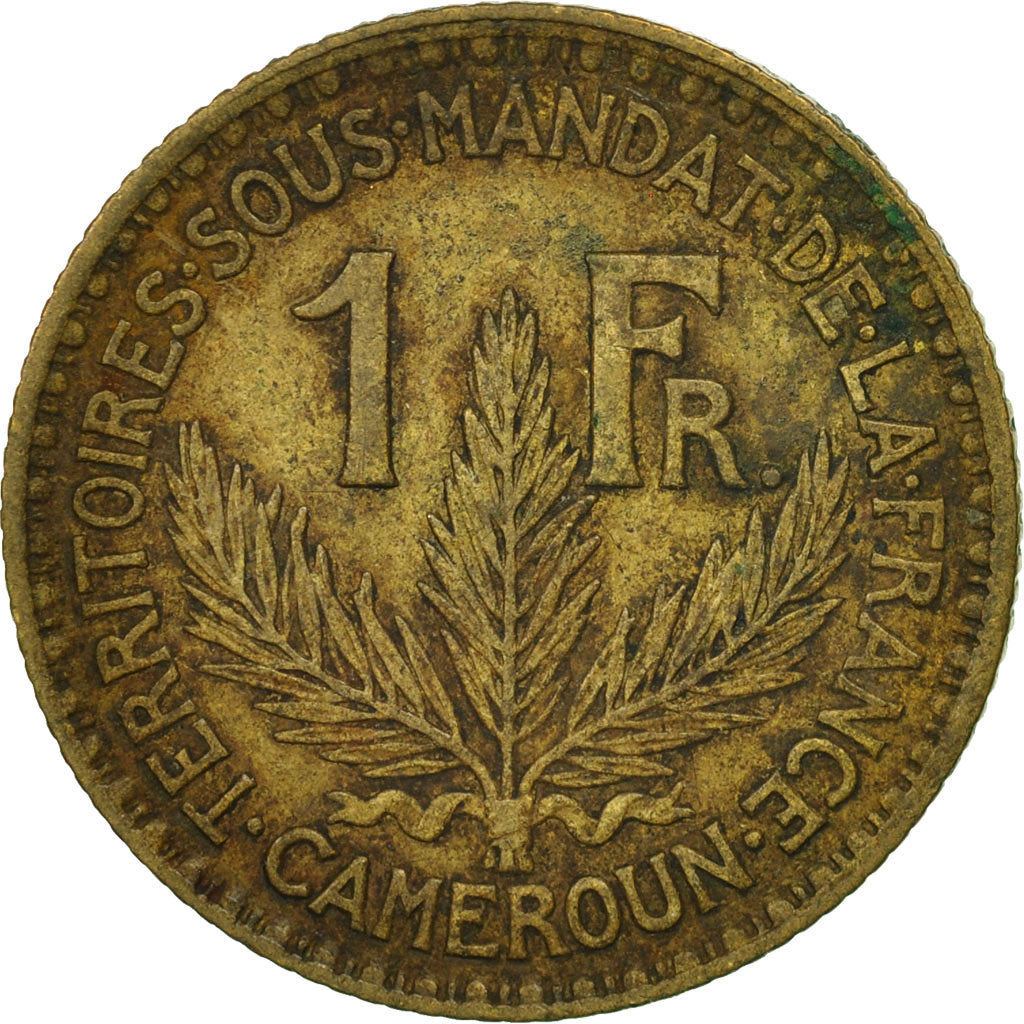 Cameroon, Franc, 1926, Paris, EF(40-45), Aluminum-Bronze, KM:2, Lecompte:8