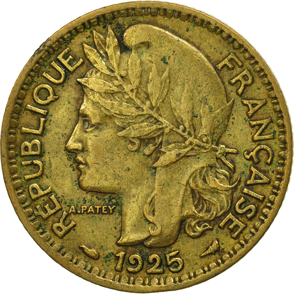 Cameroon, Franc, 1925, Paris, EF(40-45), Aluminum-Bronze, KM:2, Lecompte:7