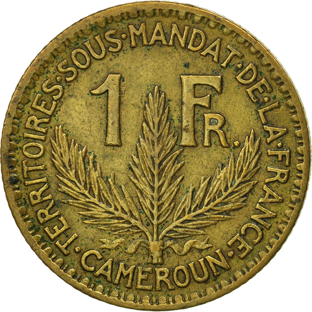 Cameroon, Franc, 1925, Paris, EF(40-45), Aluminum-Bronze, KM:2, Lecompte:7