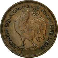 French Equatorial Africa, 50 Centimes, 1943, Pretoria, EF(40-45), Bronze, KM:1a