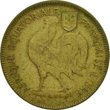French Equatorial Africa, 50 Centimes, 1942, Pretoria, EF(40-45), Brass, KM:1