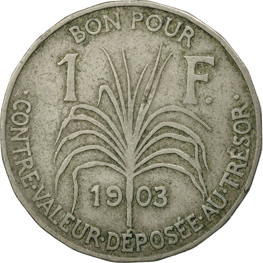 Coin, Guadeloupe, Franc, 1903, VF(30-35), Copper-nickel, KM:46, Lecompte:57