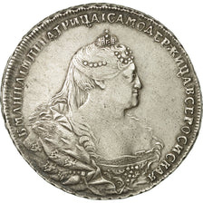 Moneda, Rusia, Anna, Rouble, 1740, Moscow, MBC, Plata, KM:203