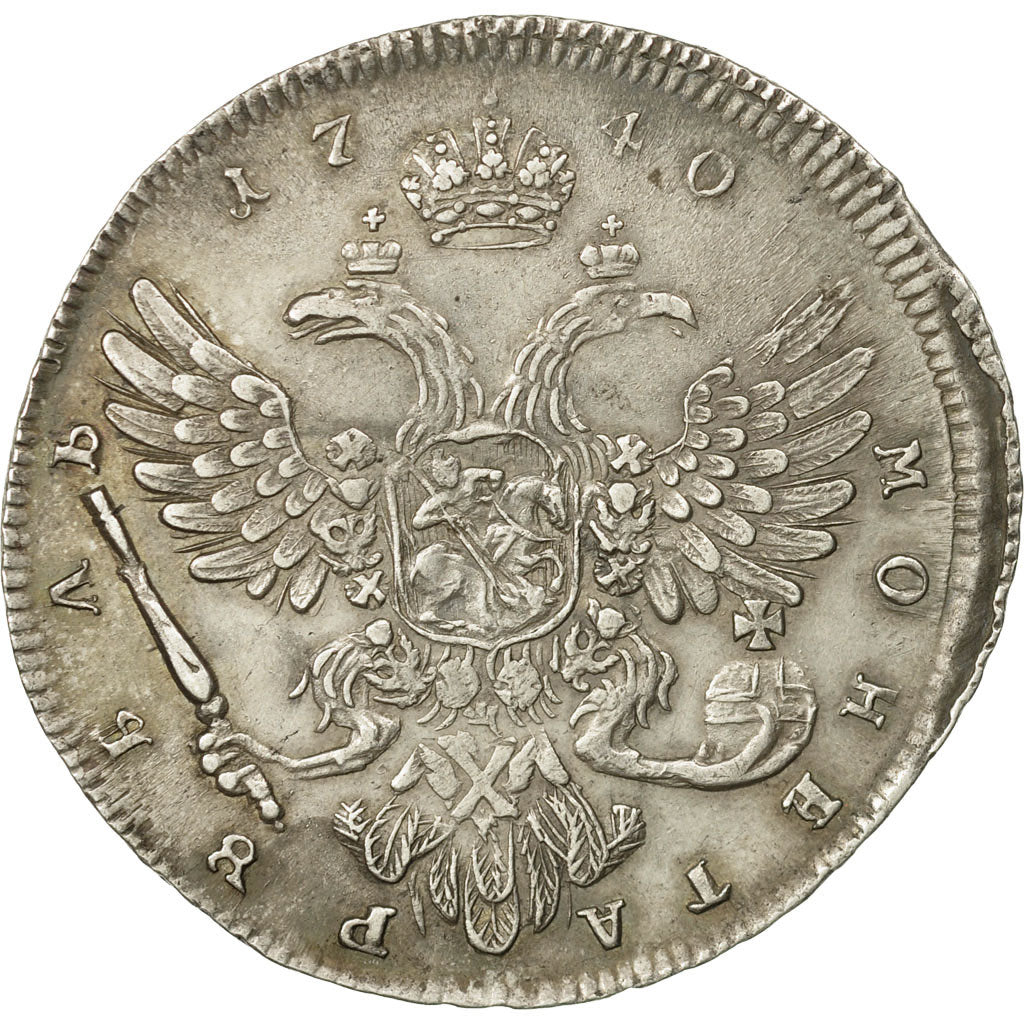 Coin, Russia, Anna, Rouble, 1740, Moscow, EF(40-45), Silver, KM:203