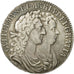 Grande-Bretagne, William and Mary, 1/2 Crown, 1689, TTB, Argent, KM:472.1
