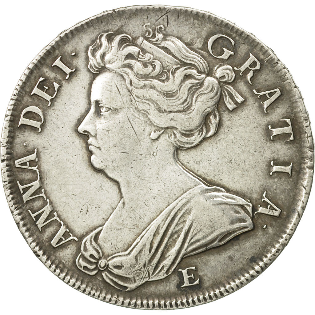 Great Britain, Anne, 1/2 Crown, 1707, Edinburgh, EF(40-45), Silver, KM:525.2