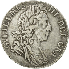 Moneda, Gran Bretaña, William III, 6 Pence, 1697, MBC, Plata, KM:496.1