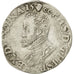 Paesi Bassi Spagnoli, BRABANT, Philippe II, 1/2 Ecu, 1566, Anvers, BB, Argento