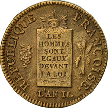 Monnaie, France, 2 Sols à la Balance, 2 Sols, 1793, TTB, Bronze, Gadoury:31