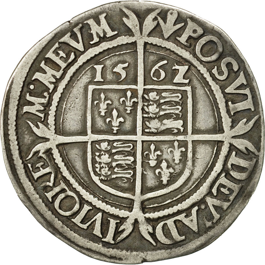 Grande-Bretagne, Elizabeth I (1558-1603), 6 Pence, 1562, TB+, Argent