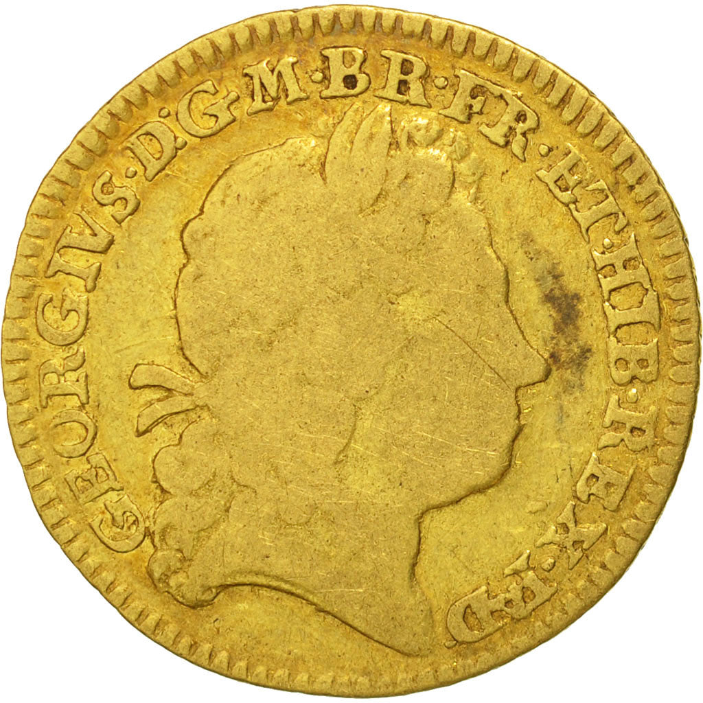 Great Britain, George I, 1/2 Guinea, 1719, London, VF(20-25), Gold, KM:541.1