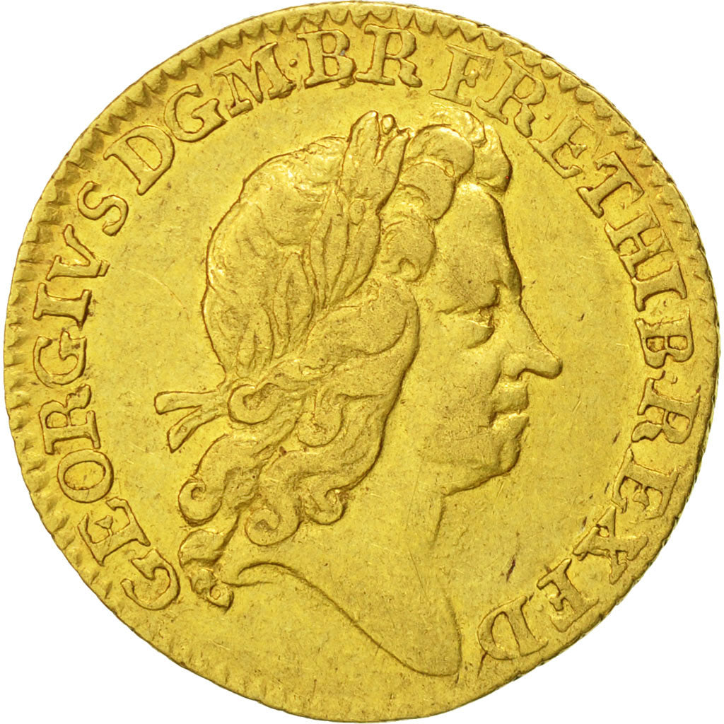 Grande-Bretagne, George I, 1/2 Guinea, 1727, Londres, TTB, Or, KM:560