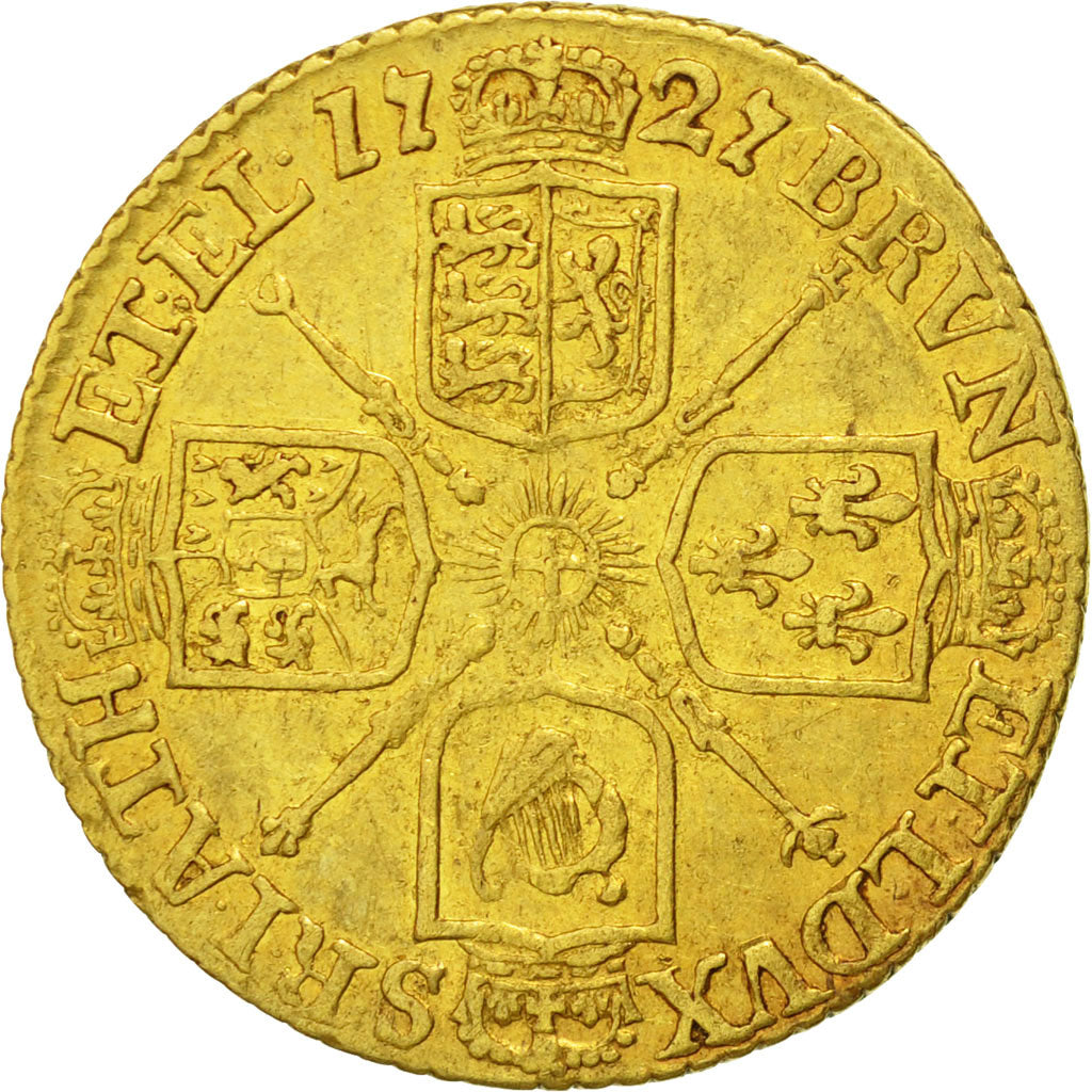 Grande-Bretagne, George I, 1/2 Guinea, 1727, Londres, TTB, Or, KM:560