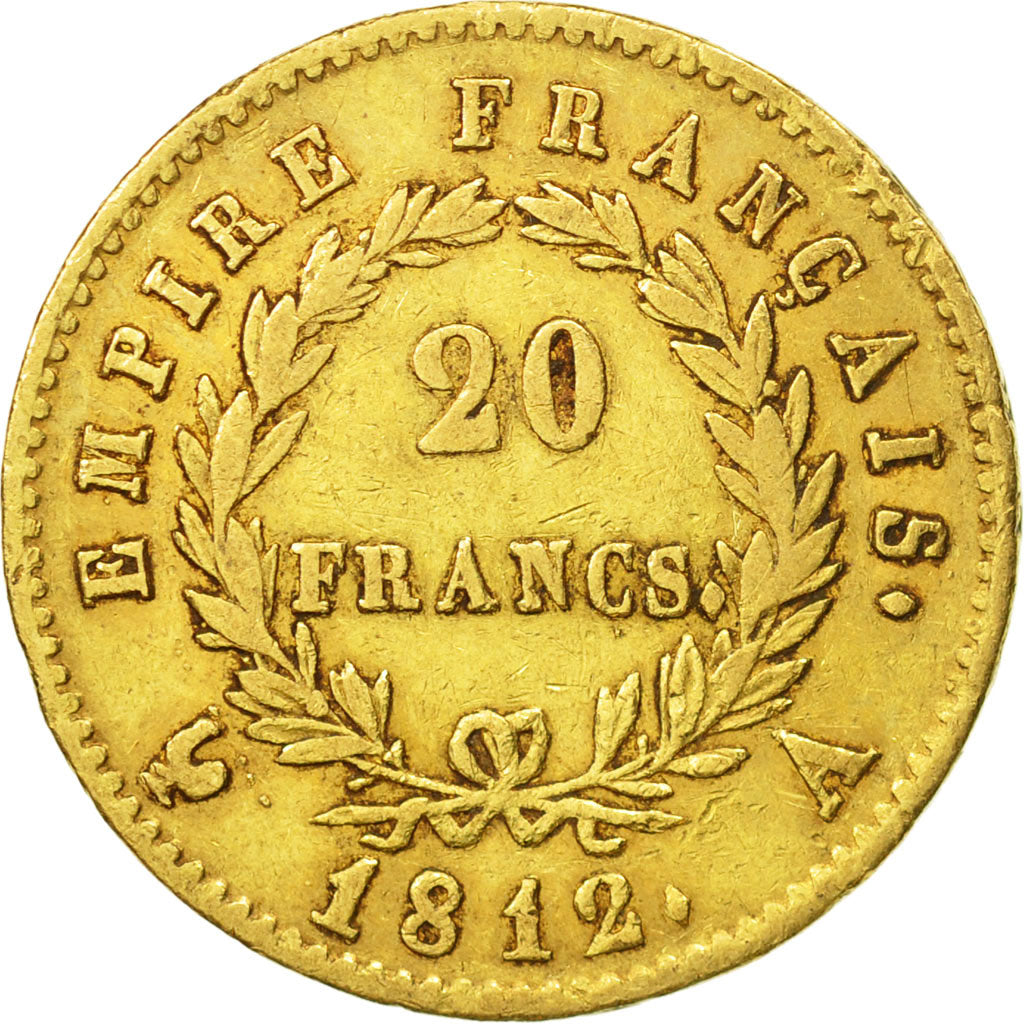 Coin, France, Napoléon I, 20 Francs, 1812, Paris, EF(40-45), Gold, KM:695.1