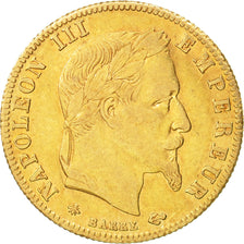 France, Napoleon III, 5 Francs, 1867, Paris, AU(50-53),Gold,KM 803.1,Gadoury1002