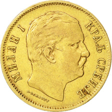 Serbie, Milan I, 10 Dinara, 1882, Vienna, TTB, Or, KM:16