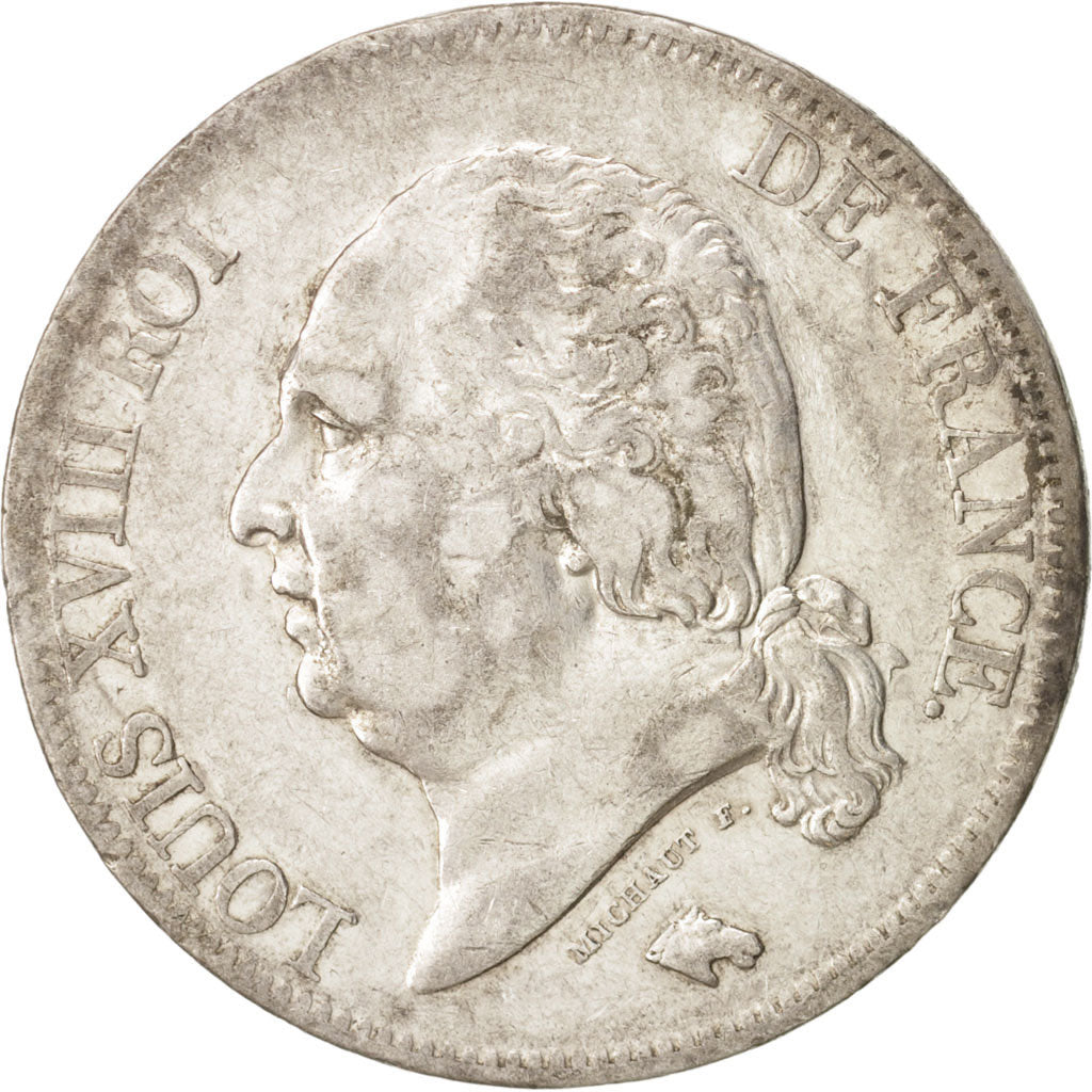 Francia, Louis XVIII, Louis XVIII, 5 Francs, 1818, Paris, BB, Argento, KM:711...