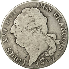 Coin, France, Écu de 6 livres françois, ECU, 6 Livres, 1792, Paris, F(12-15)