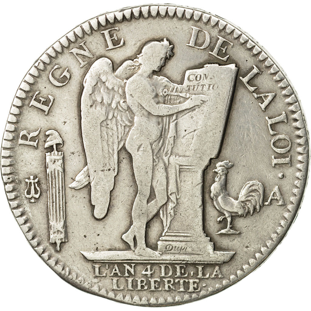 France, Écu de 6 livres françois, 1792, Paris, VF(30-35), KM 615.1, Gadoury 55