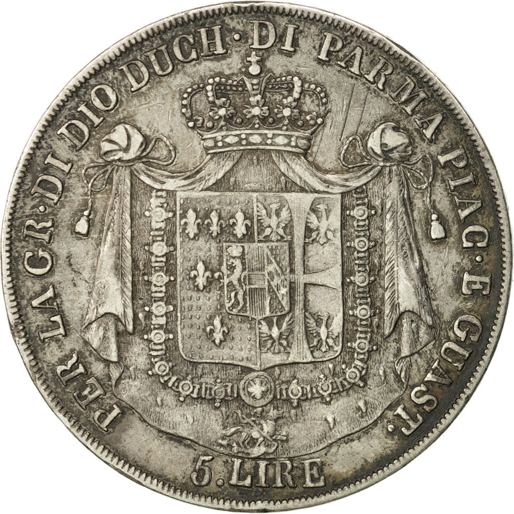 ITALIAN STATES, PARMA, Maria Luigia, 5 Lire, 1815, Parma, EF(40-45), KM 30