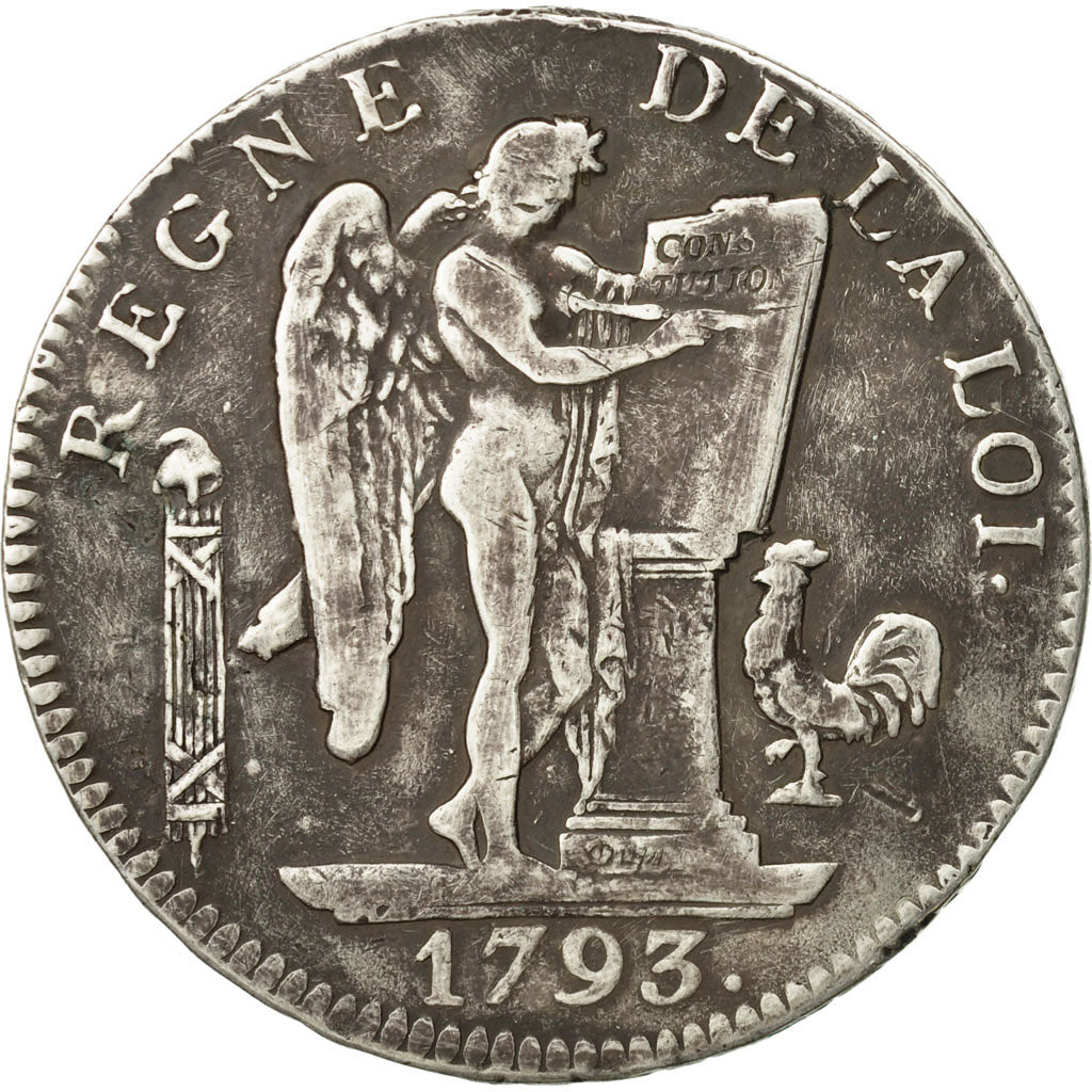 Münze, Frankreich, Écu de 6 livres françoise, 6 Livres, 1793, Paris, S+