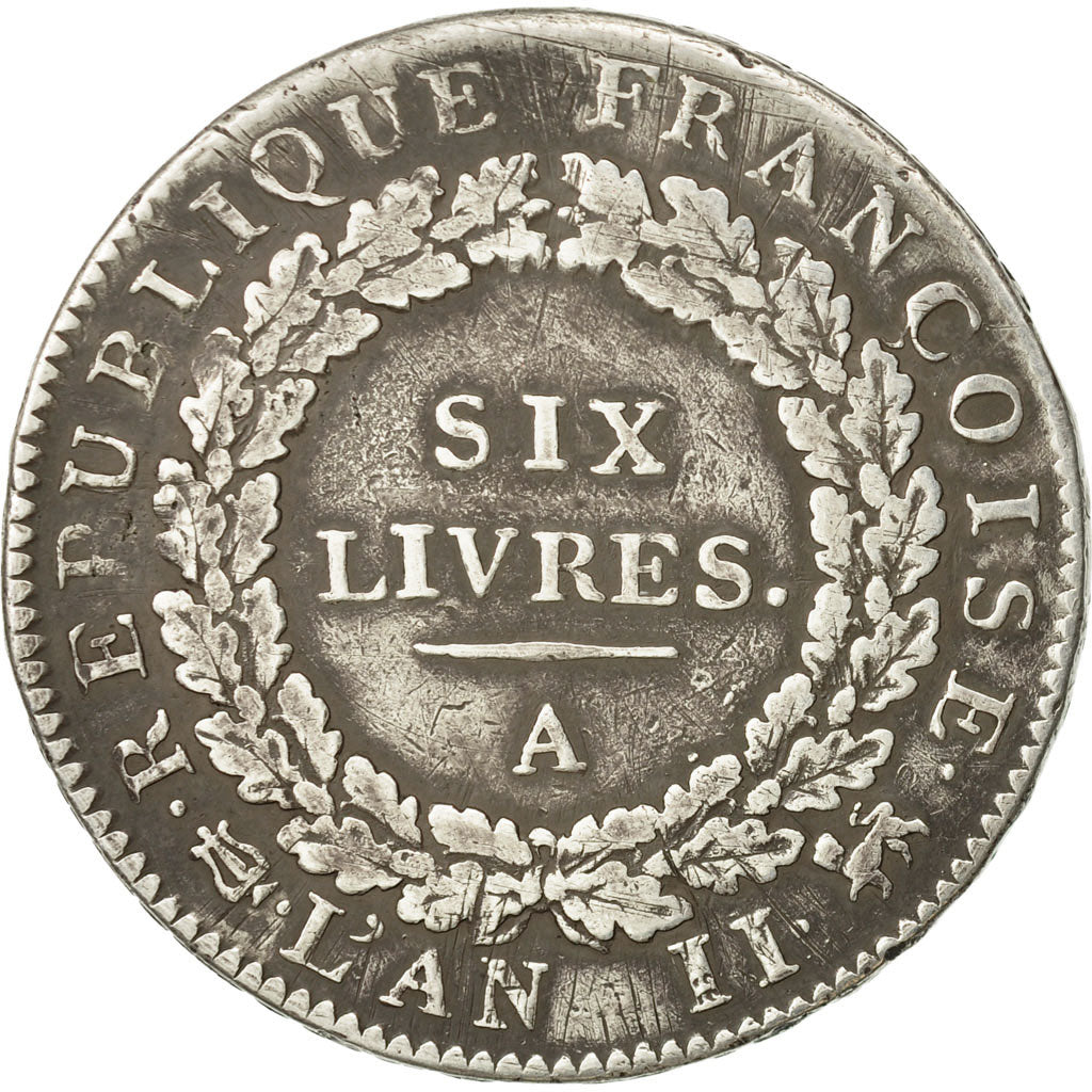Münze, Frankreich, Écu de 6 livres françoise, 6 Livres, 1793, Paris, S+