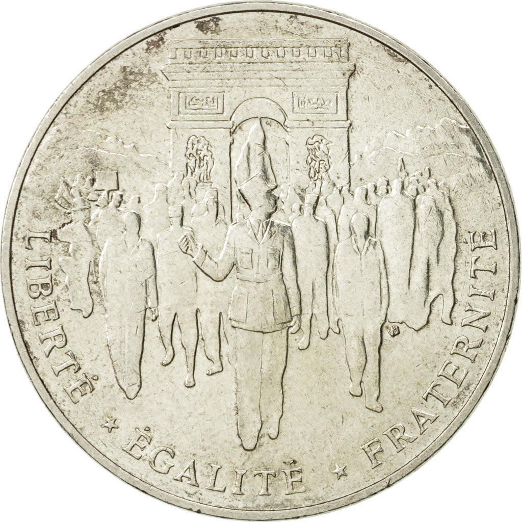 France, Libération de Paris, 100 Francs, 1994, AU(50-53), Silver, KM:1045.1