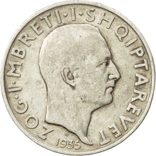 Monnaie, Albania, Zog I, 2 Franga Ari, 1935, Rome, TTB, Argent, KM:17