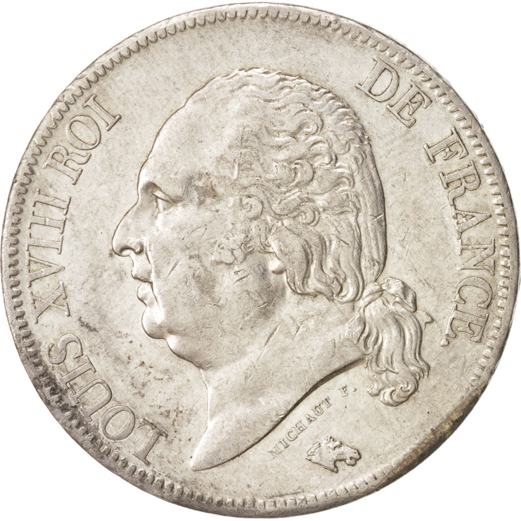 Monnaie, France, Louis XVIII, Louis XVIII, 5 Francs, 1819, Paris, TTB+, Argent