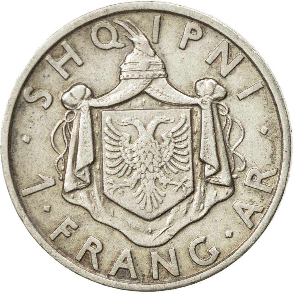 Monnaie, Albania, Zog I, Frang Ar, 1935, Rome, TTB+, Argent, KM:16