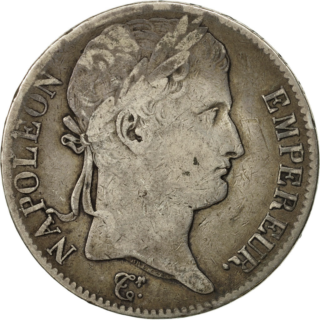 Francia, Napoléon I, 5 Francs, 1815, Paris, BC+, Plata, KM:704.1, Gadoury:595