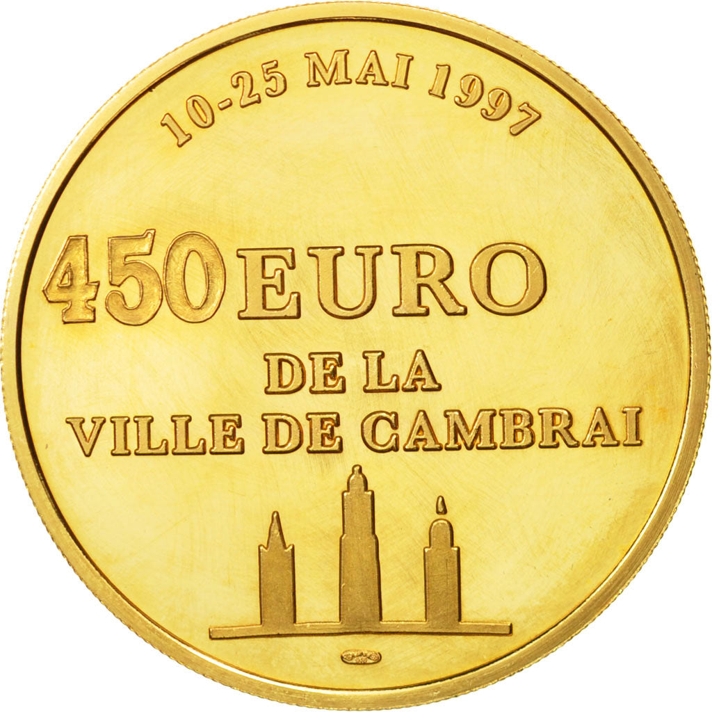 Monnaie de Paris, 450 Euros, 450 Euro de la ville de Cambrai, 1997, FDC, Or