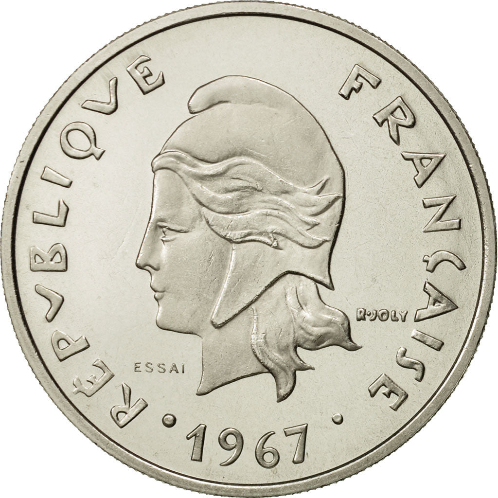 Nuove Ebridi, 20 Francs, 1967, Paris, FDC, KM:E3, Lecompte:41