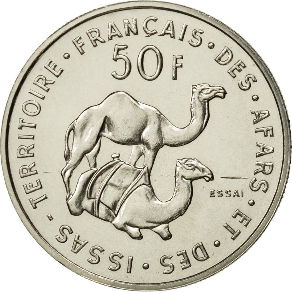 Coin, FRENCH AFARS & ISSAS, 50 Francs, 1970, Paris, MS(65-70), Copper-nickel