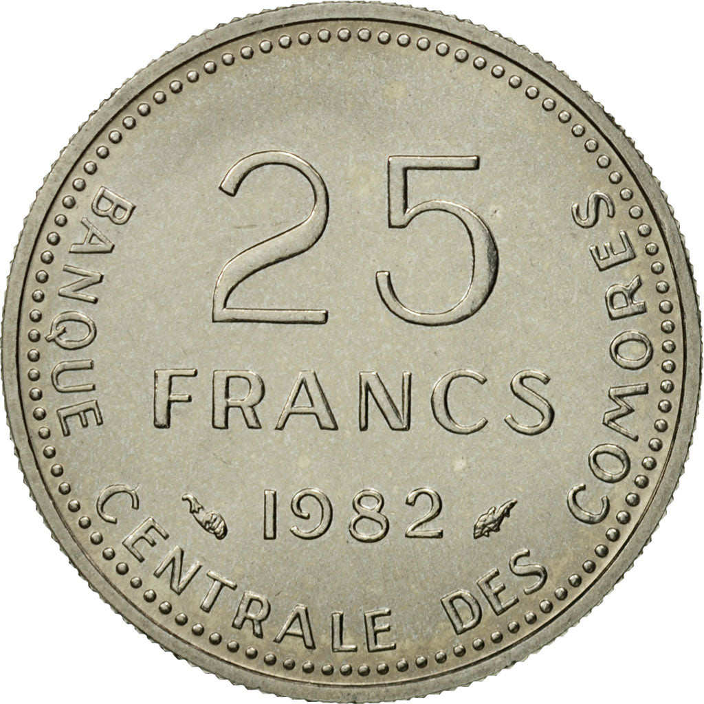 Moneta, Comore, 25 Francs, 1982, Paris, FDC, Nichel, KM:E8