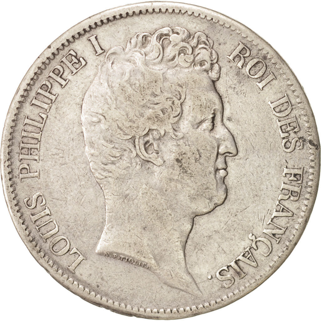 Moneta, Francia, Louis-Philippe, 5 Francs, 1831, Lille, MB+, Argento, KM:735.13