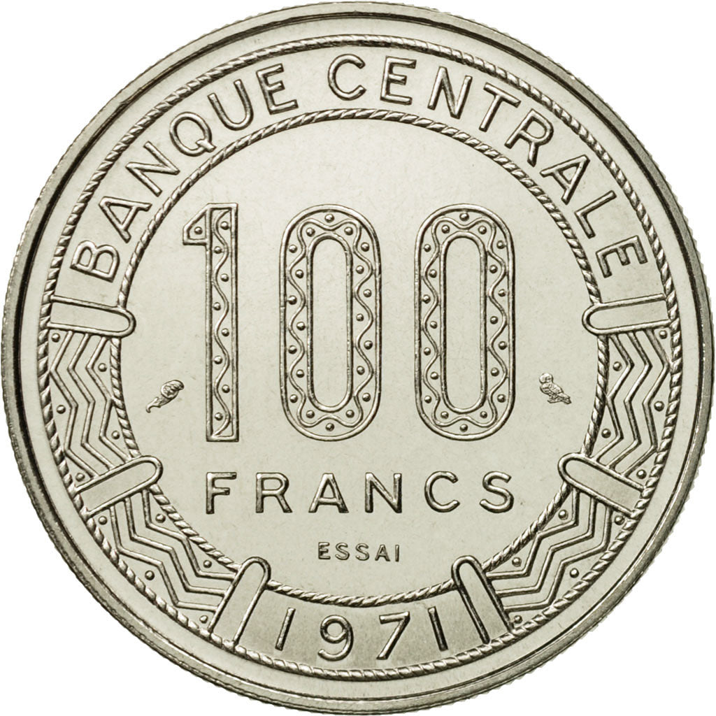 Coin, Cameroon, 100 Francs, 1971, Paris, MS(65-70), Nickel, KM:E13